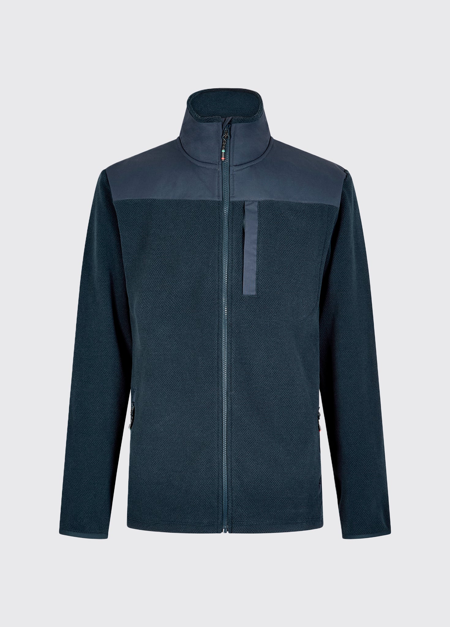 Lucia Fleece Woven Combo Jacket - Navy
