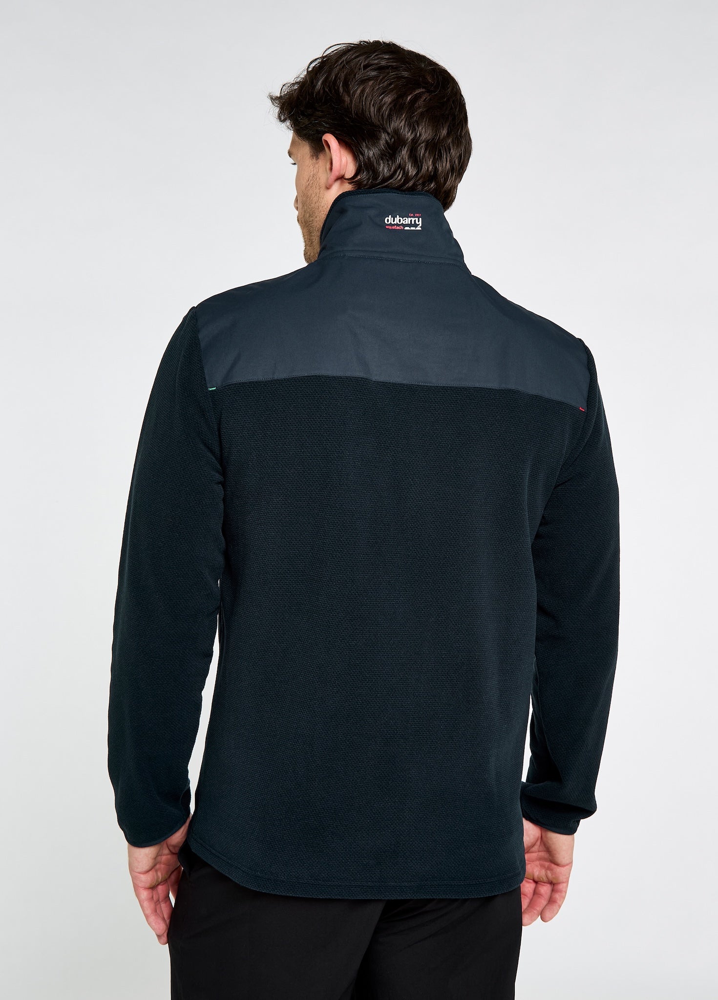 Lucia Fleece Woven Combo Jacket - Navy