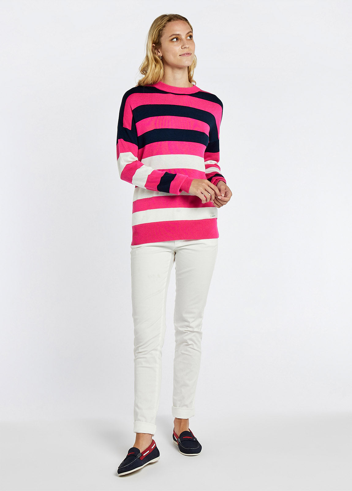 Aranmore Crew Neck Sweater - Cerise