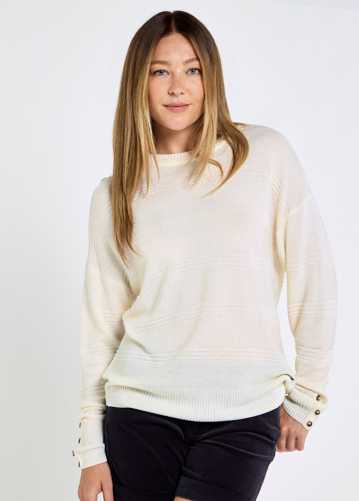 Ashfield Women’s bamboo blend sweater - Oyster