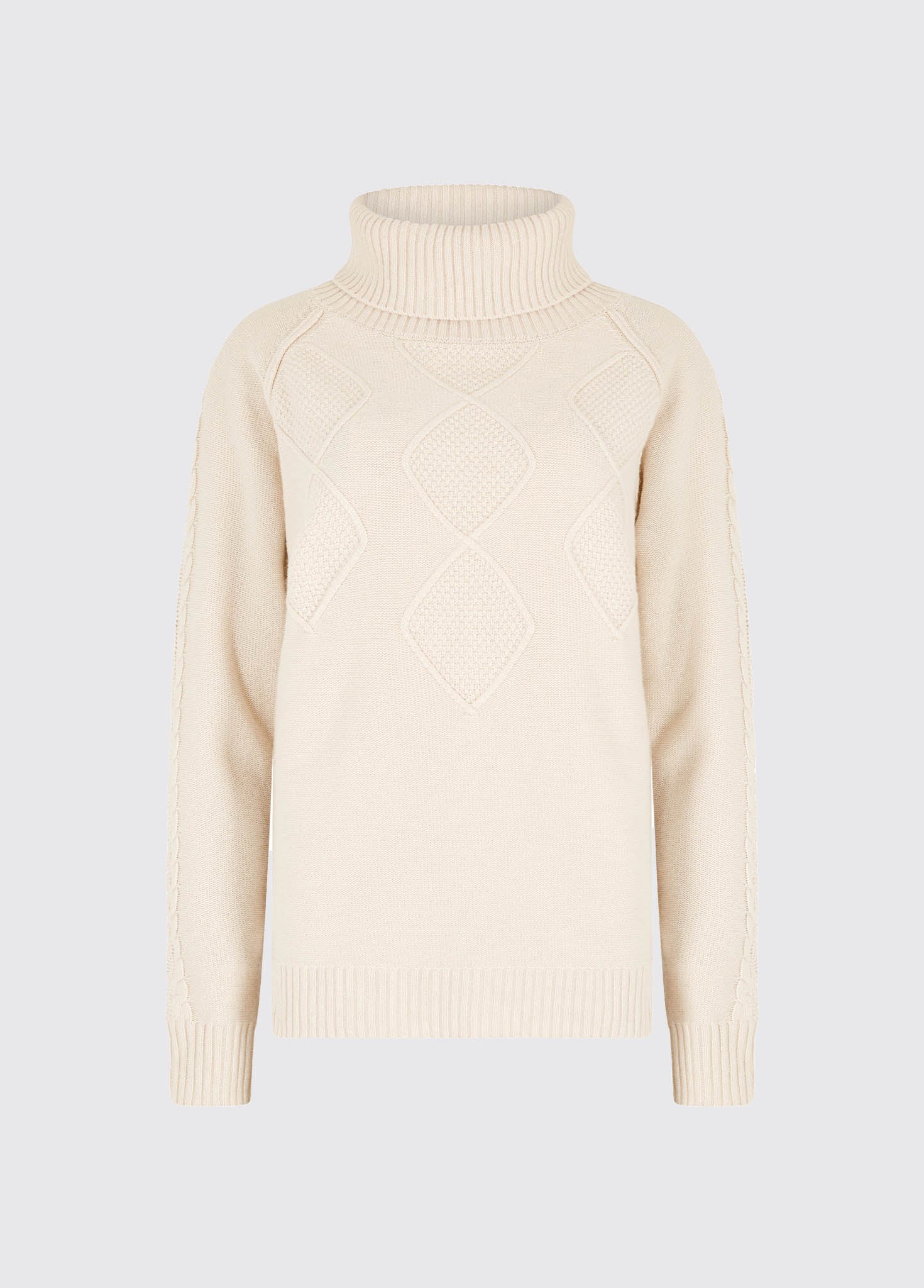 Belleek Chunky Roll Neck Sweater - Chalk