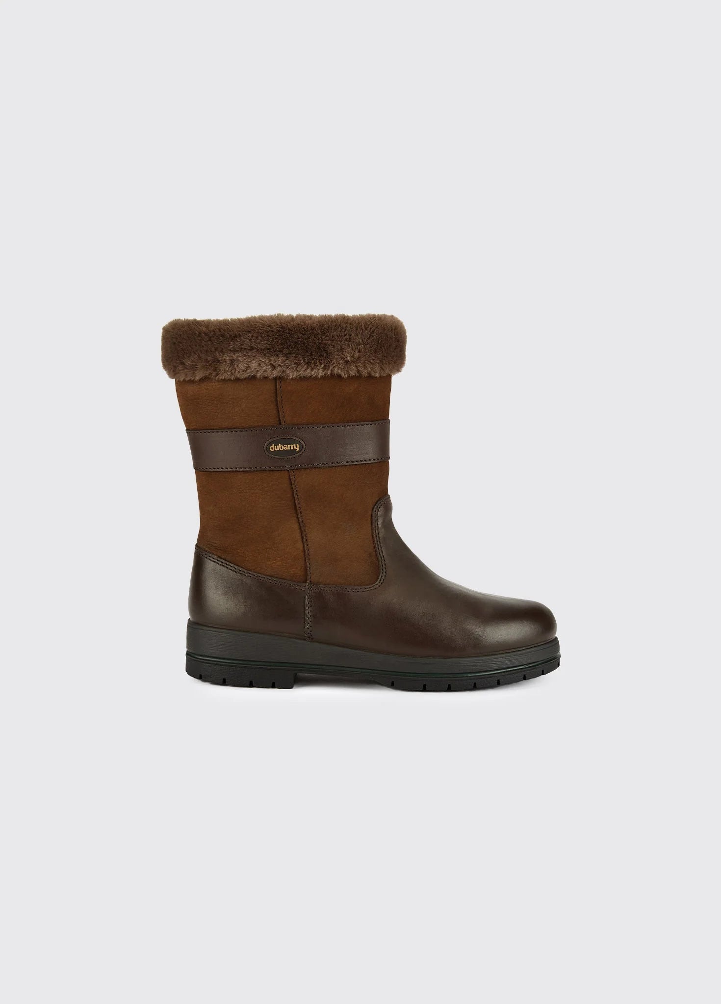 Foxrock Fur Lined County Boot - Walnut