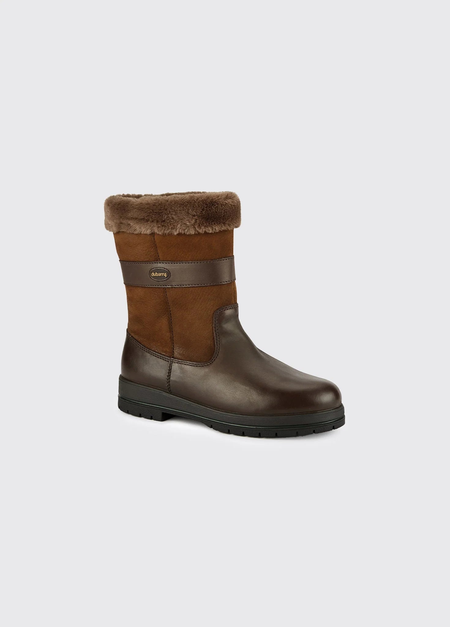 Foxrock Fur Lined County Boot - Walnut
