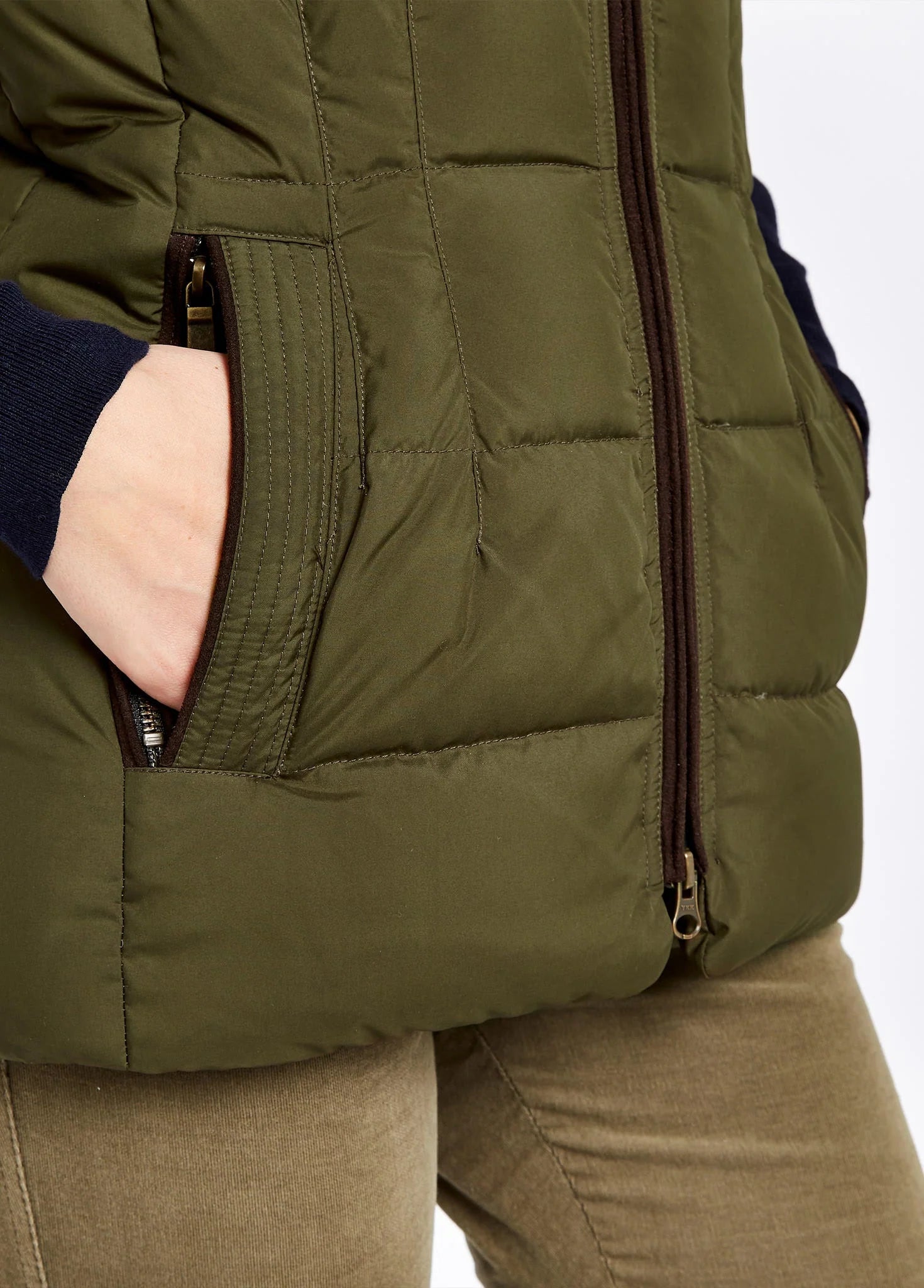 Spiddal Ladies' Quilted Vest - Olive