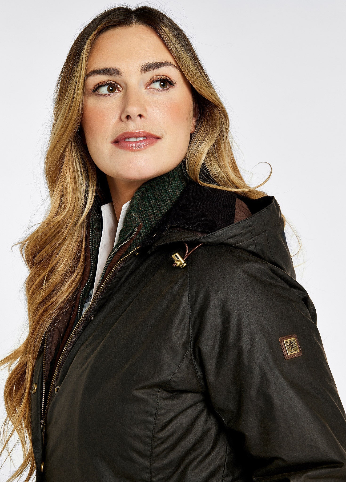 Redington Ladies Long Wax Coat - Verdigris