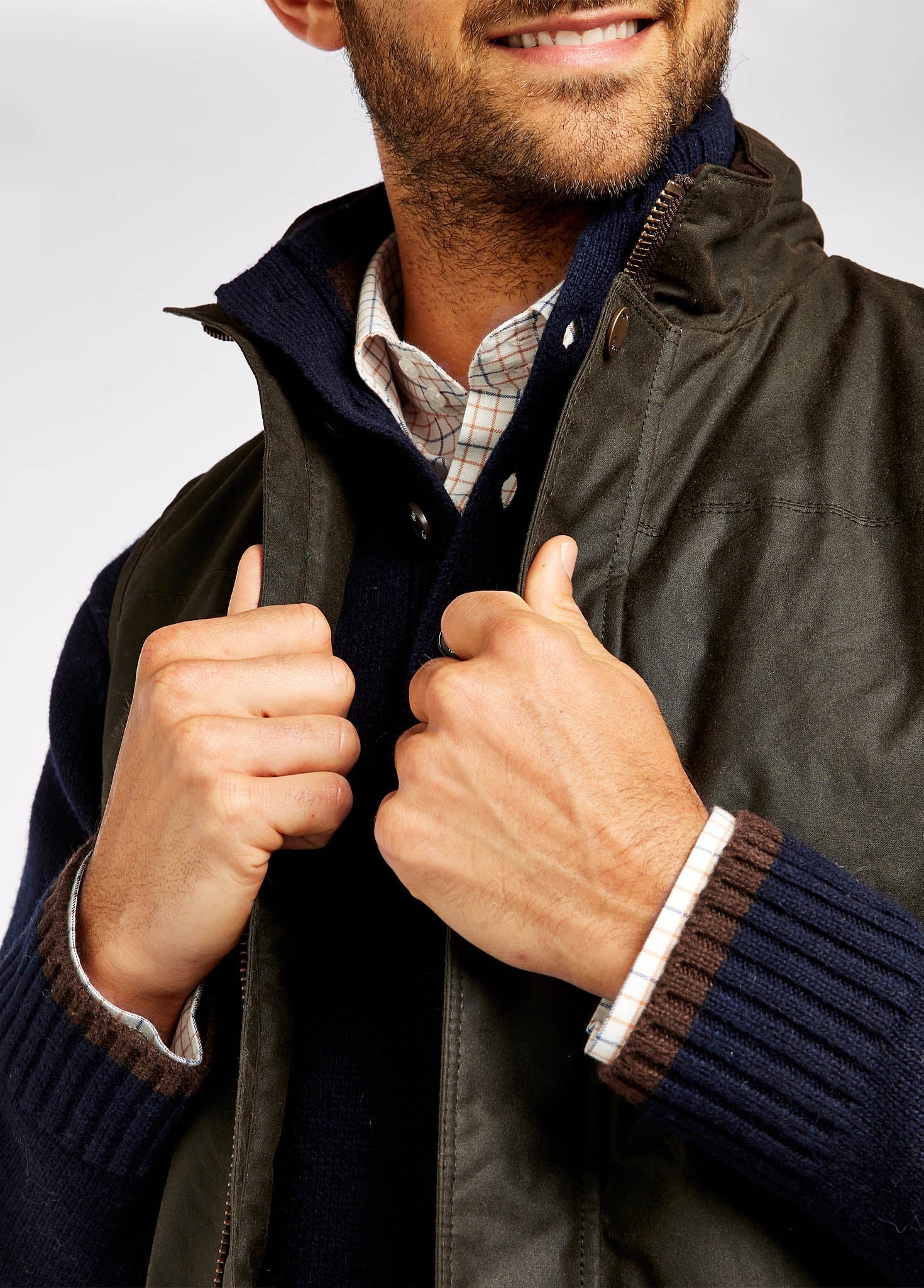 Mayfly Men's Waxed Cotton Vest - Olive