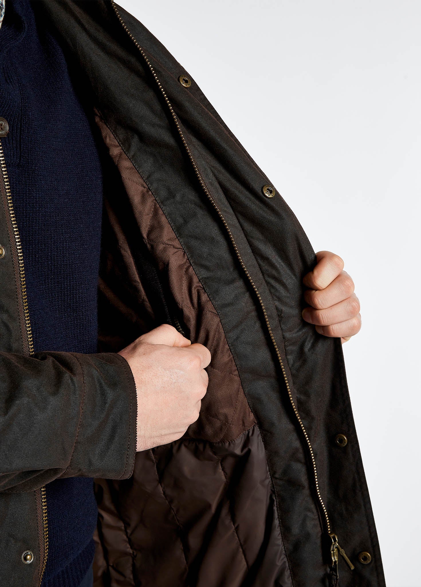 Chalkhill Men's Long Wax Jacket - Java