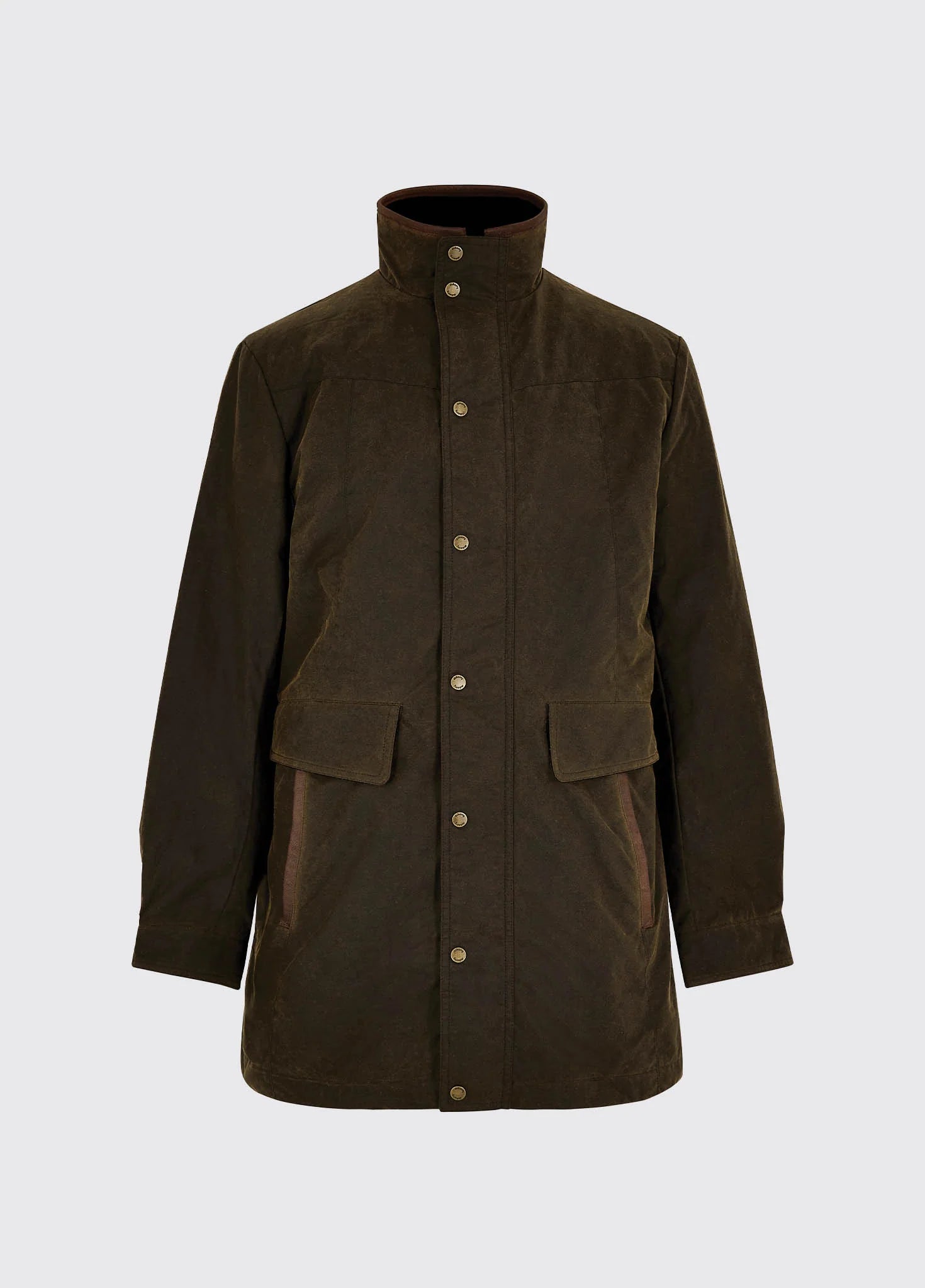 Chalkhill Men's Long Wax Jacket Olive - Main Image