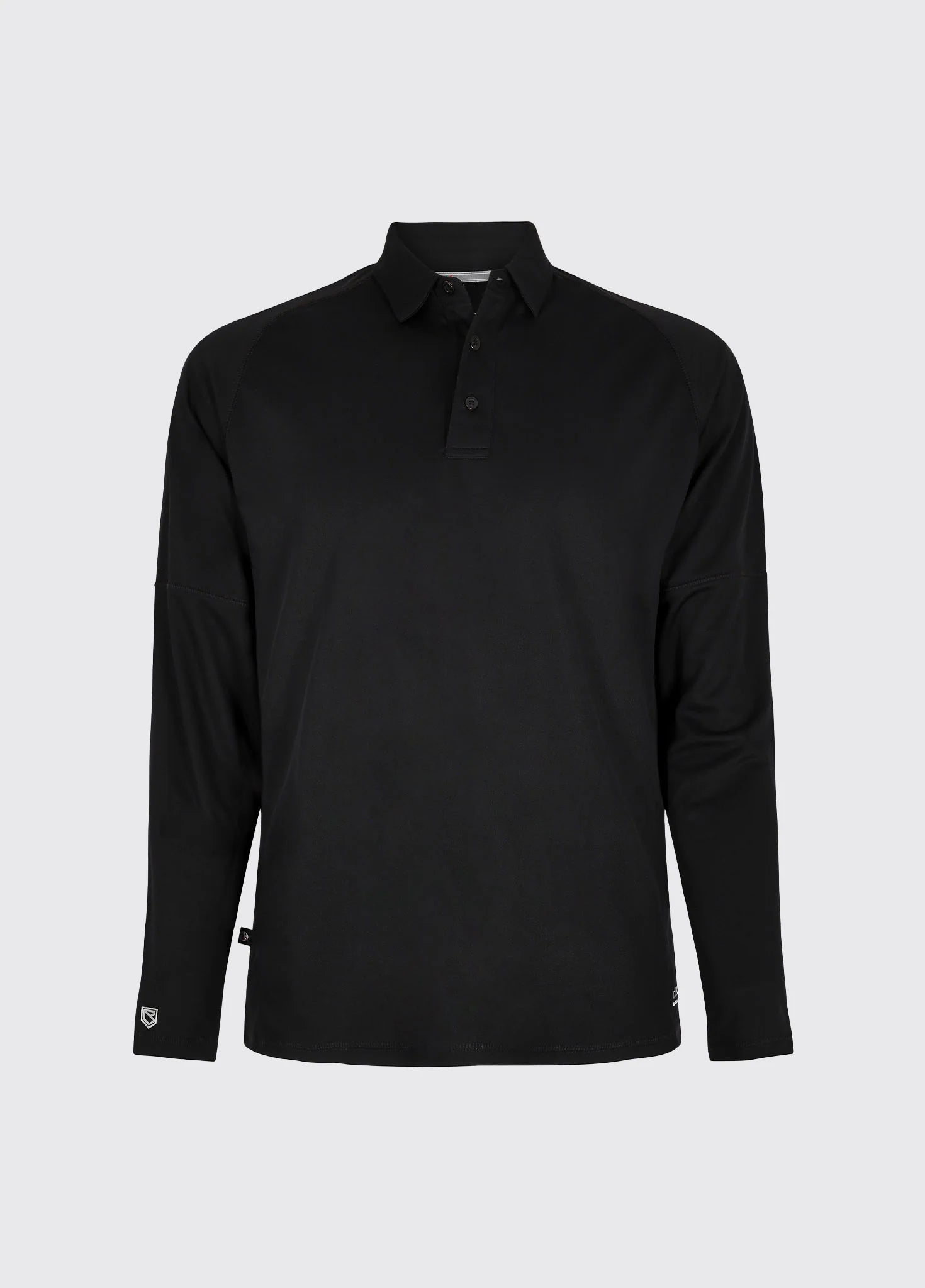 Piraeus Men's Long Sleeve Technical Polo - Black