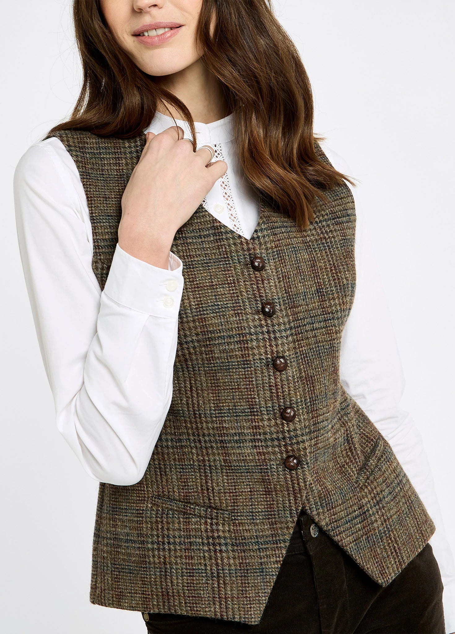 Robinswood Women’s Tweed Waistcoat - Kelty Glen