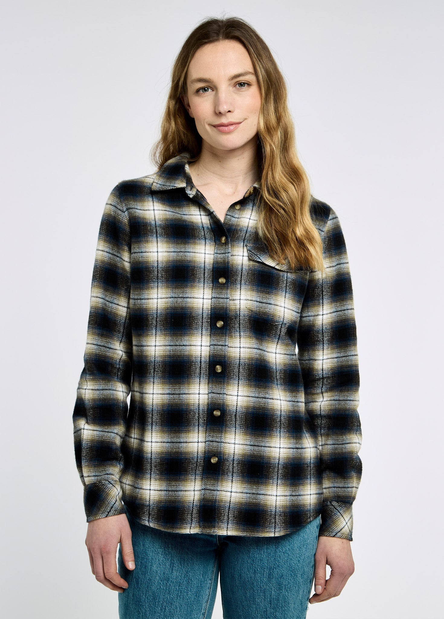 Wildprivet Women’s hunting check shirt - Navy