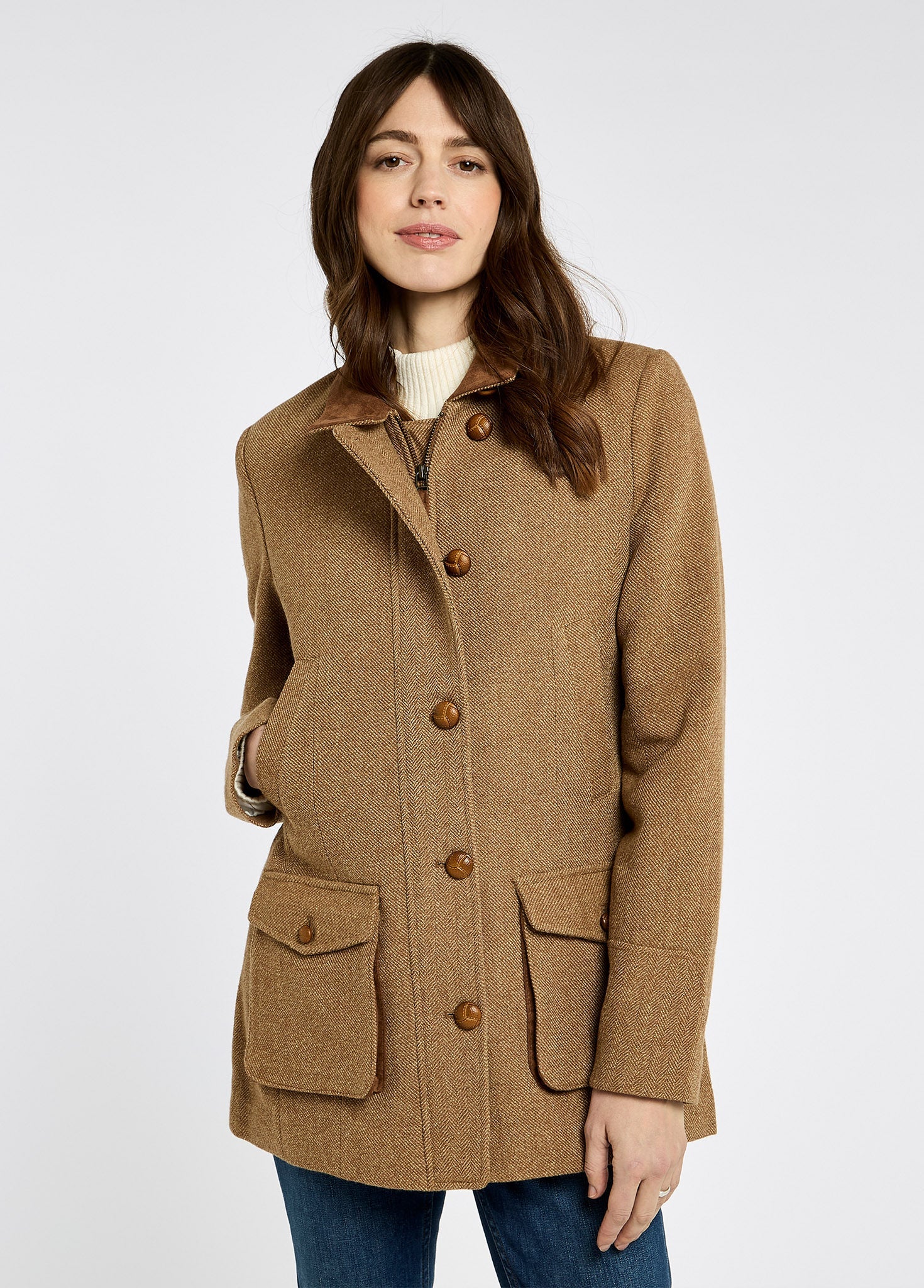 Willow Women's tweed utility jacket - Camel Twill