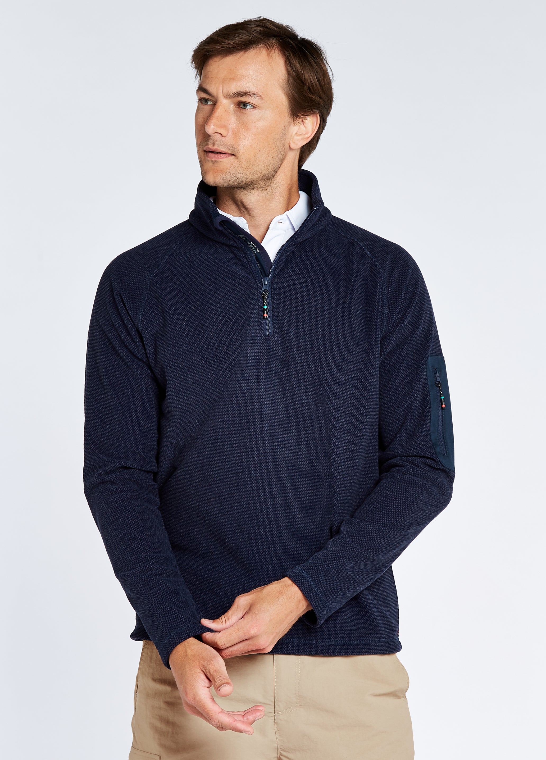 Monaco Unisex Quarter-zip Fleece - Navy