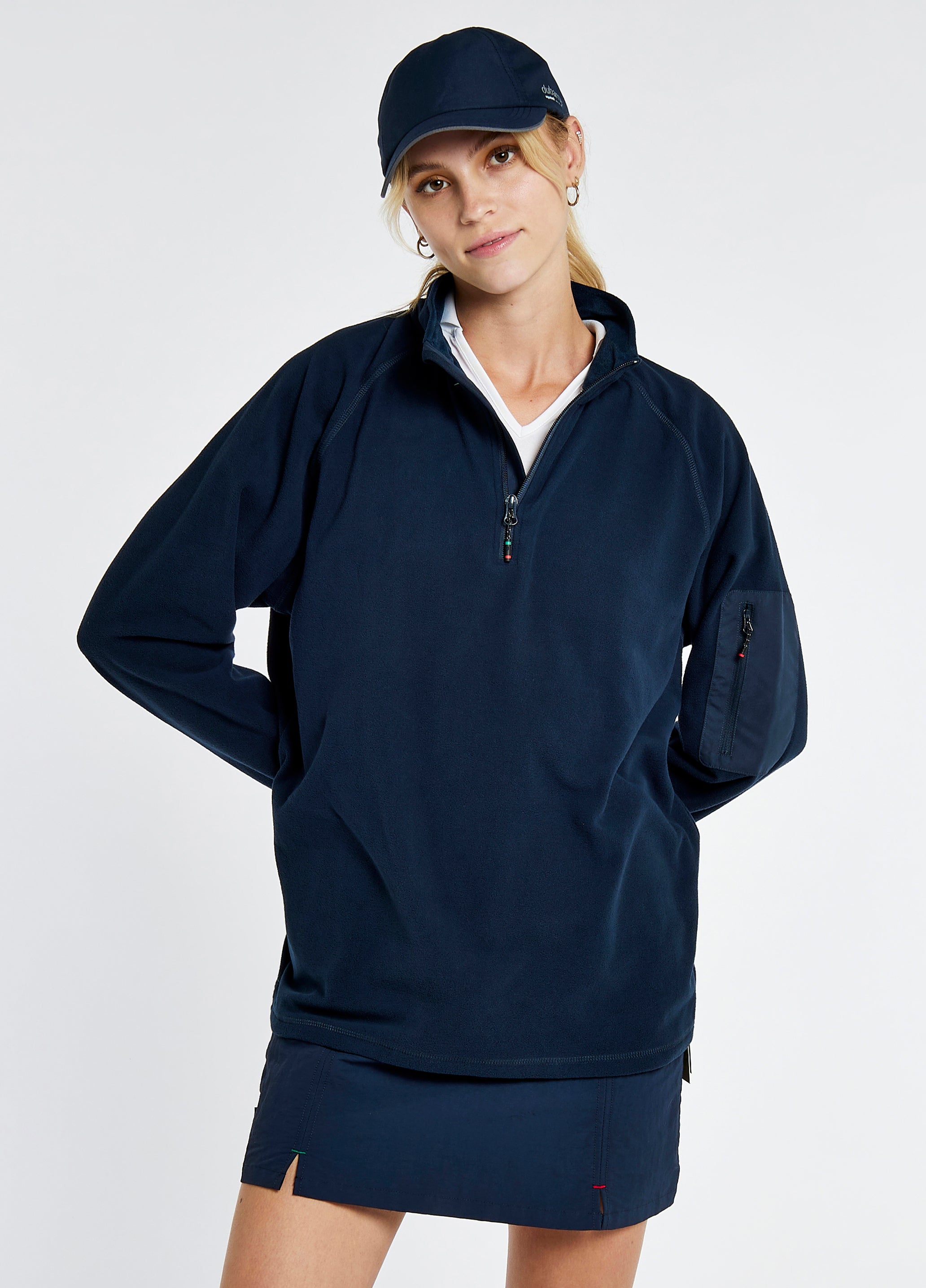 Valencia Unisex Quarter-zip Fleece Jacket - Navy