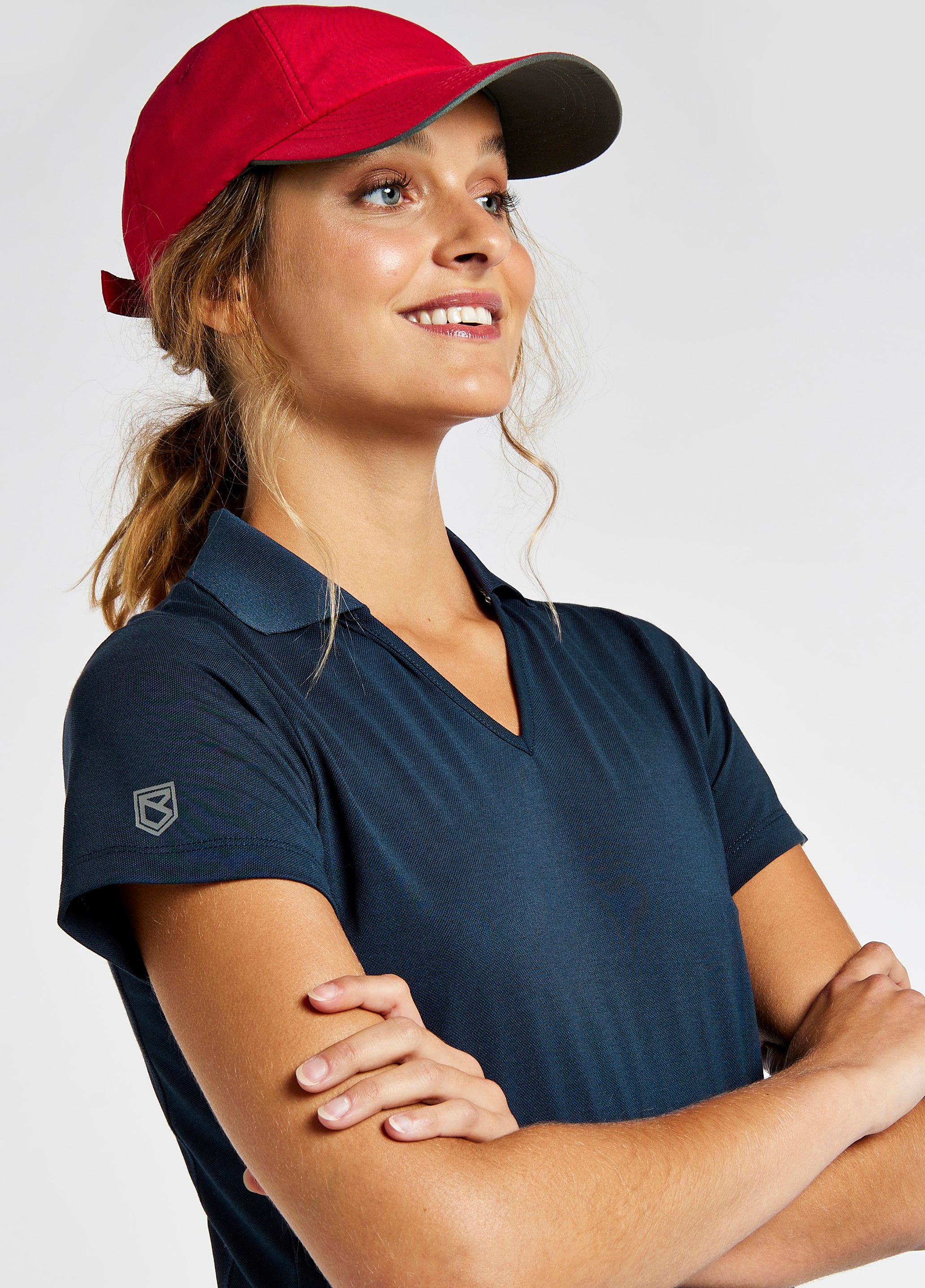 Seville Women’s V-neck Polo - Navy