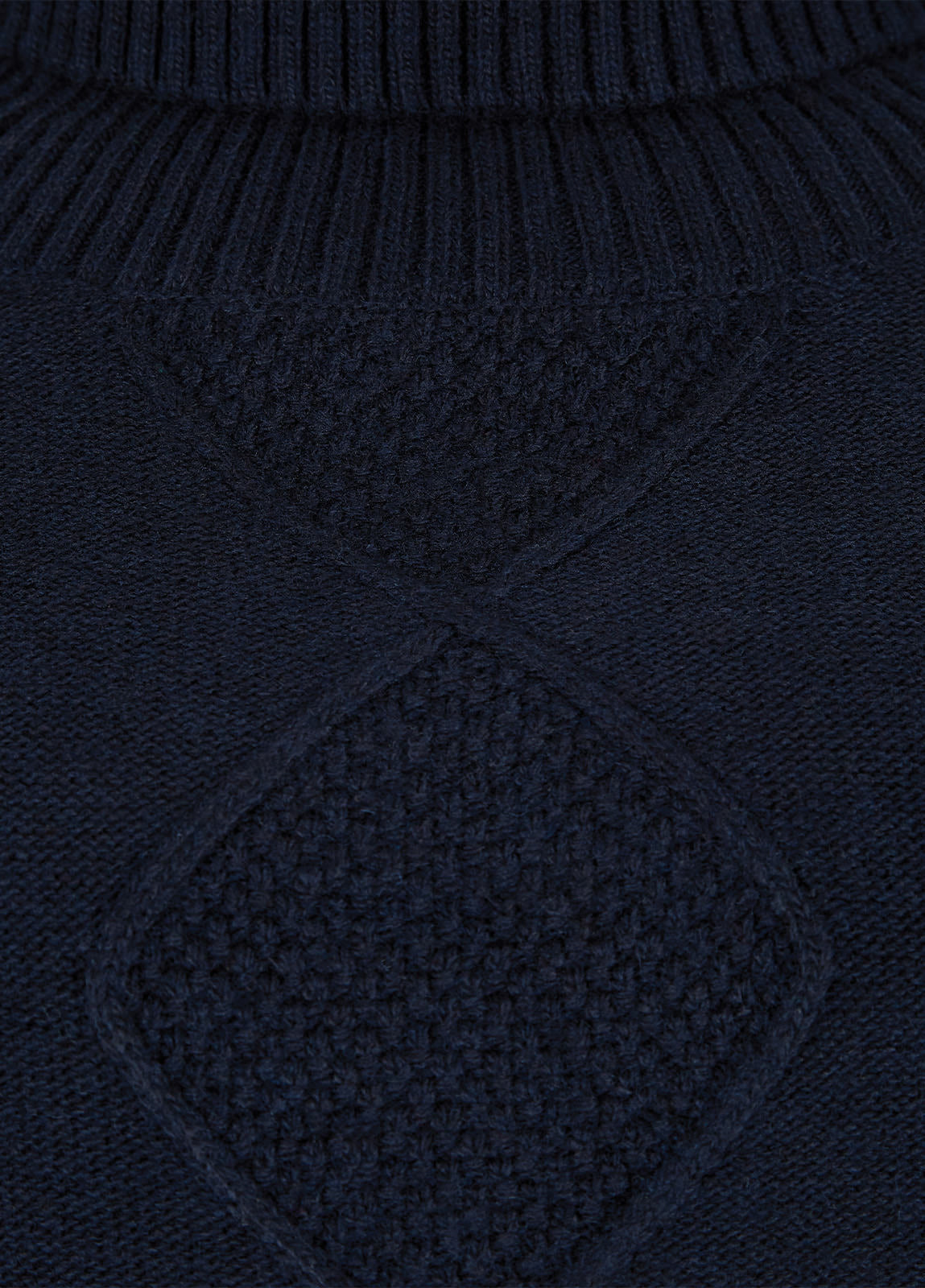 Belleek Chunky Roll Neck Sweater - Navy