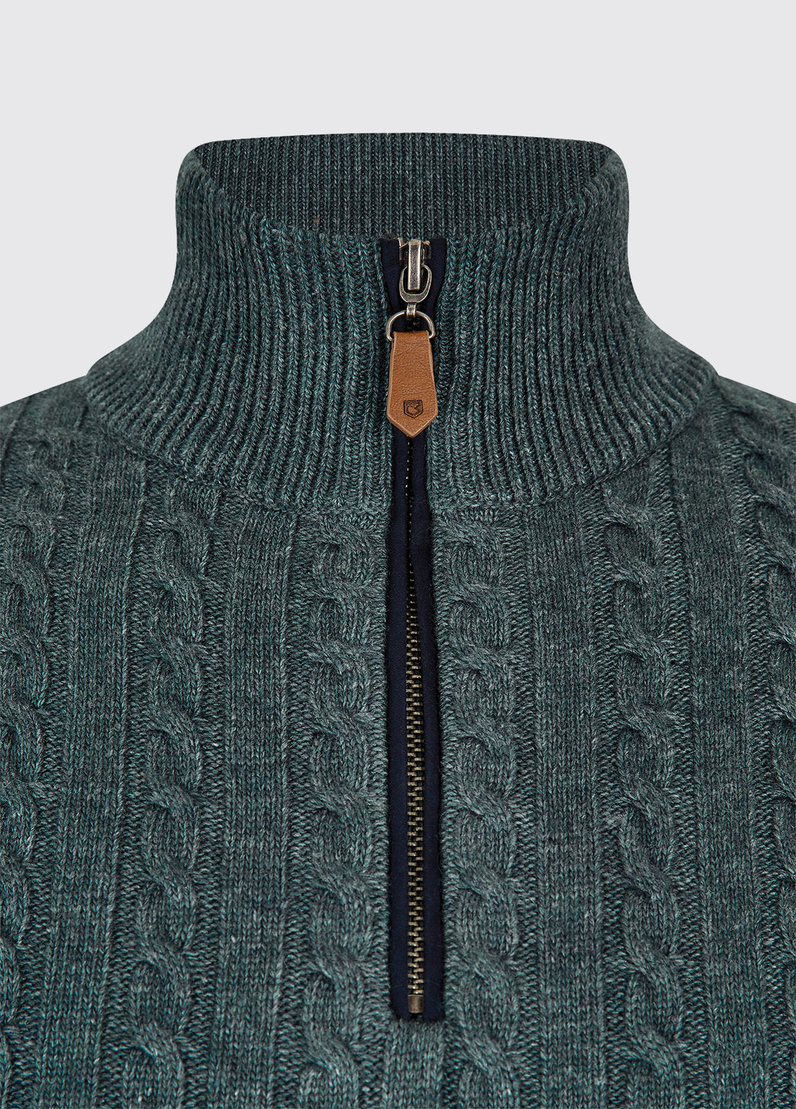 Cronin Zip Neck Sweater - Dark Pebble