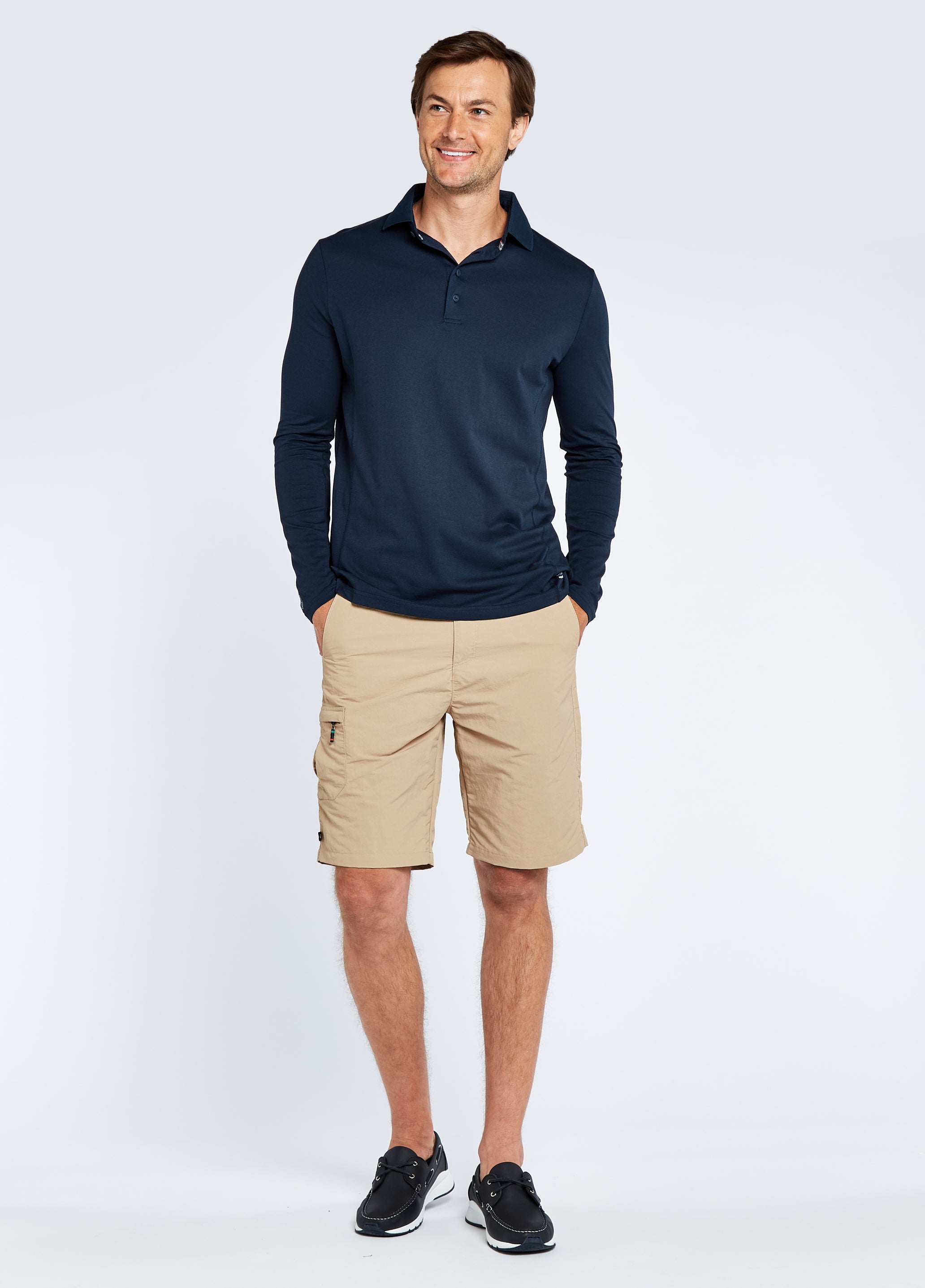 Freshford Unisex Long-sleeved Polo - Navy