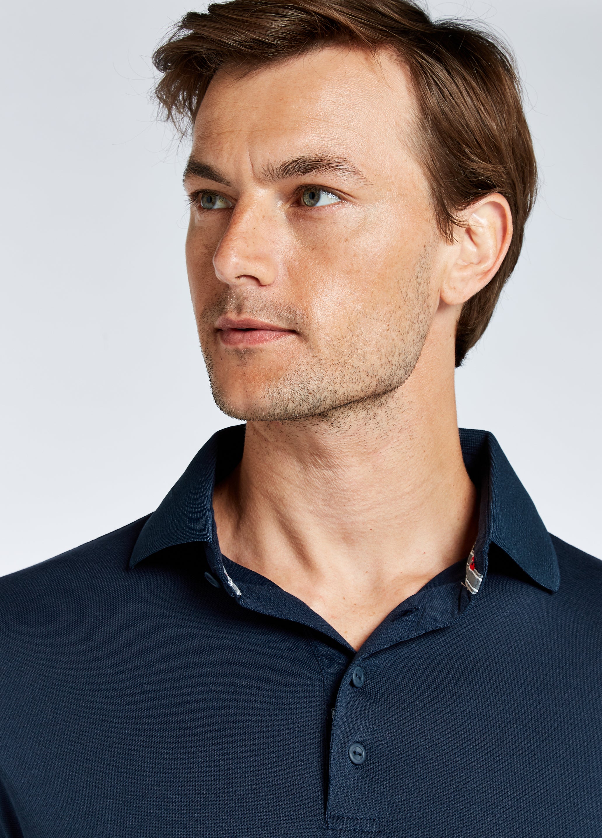 Freshford Unisex Long-sleeved Polo - Navy