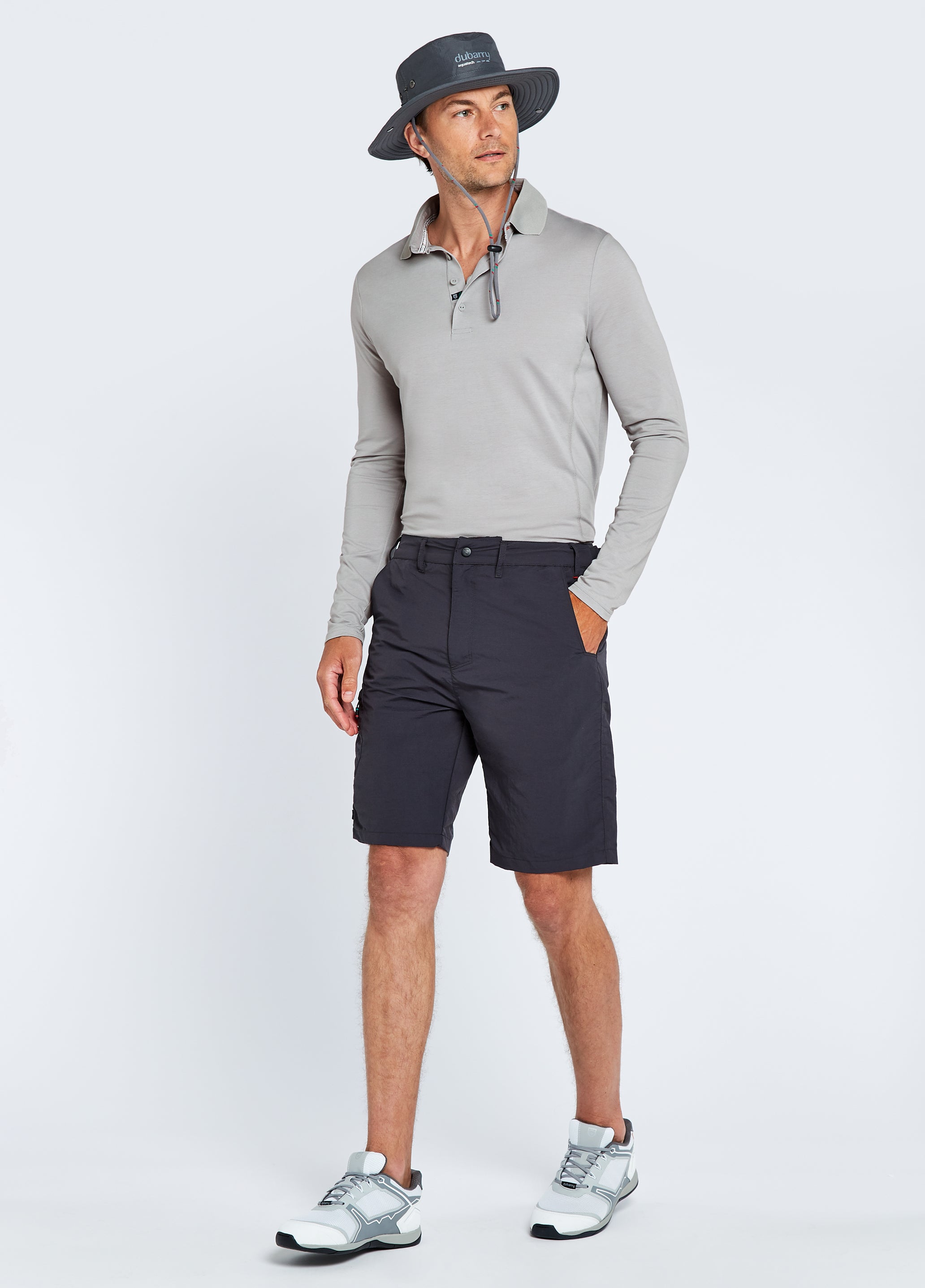 Freshford Unisex Long-sleeved Polo - Platinum