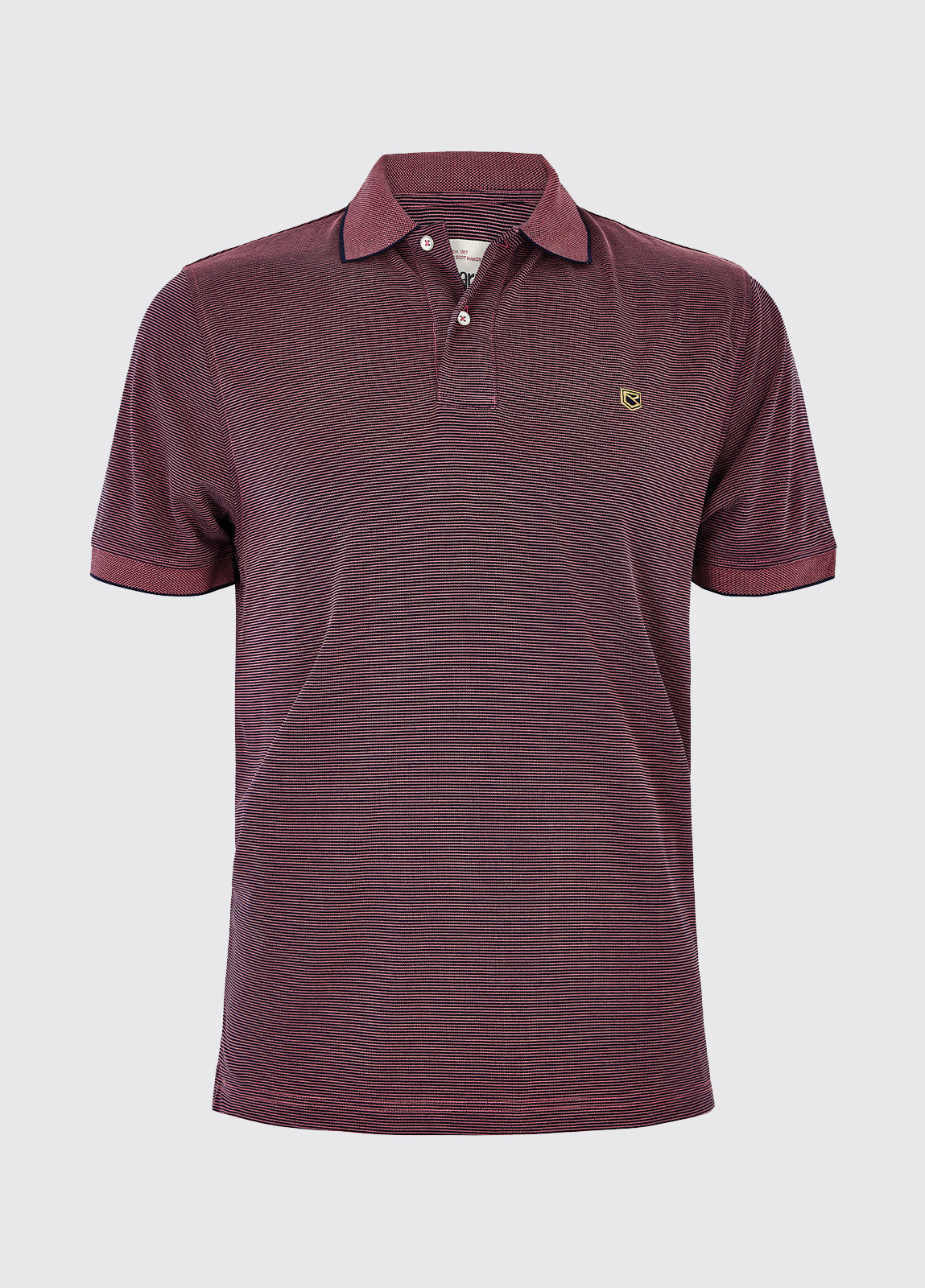 Mullaghmore Striped Polo - Ruby