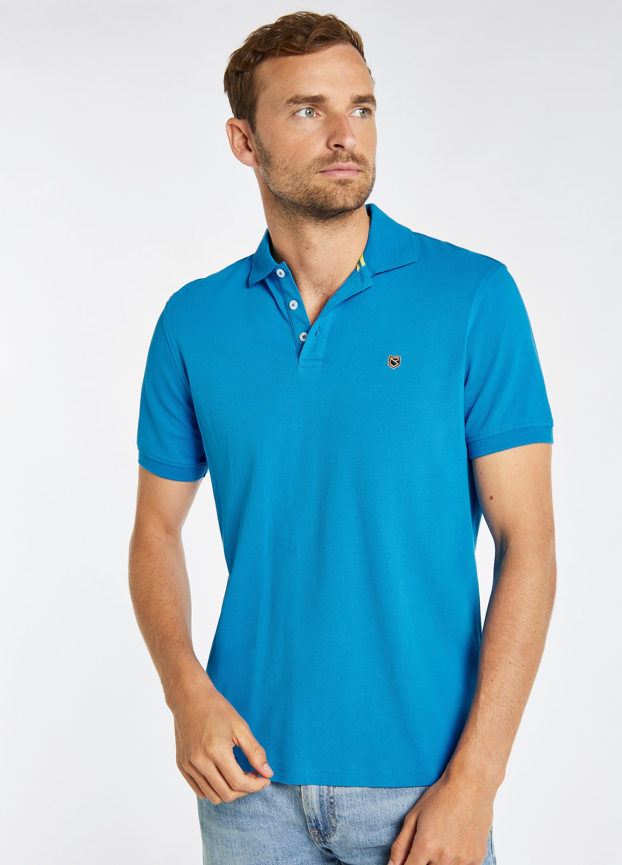 Quinlan 4-way Stretch Polo - Greek Blue