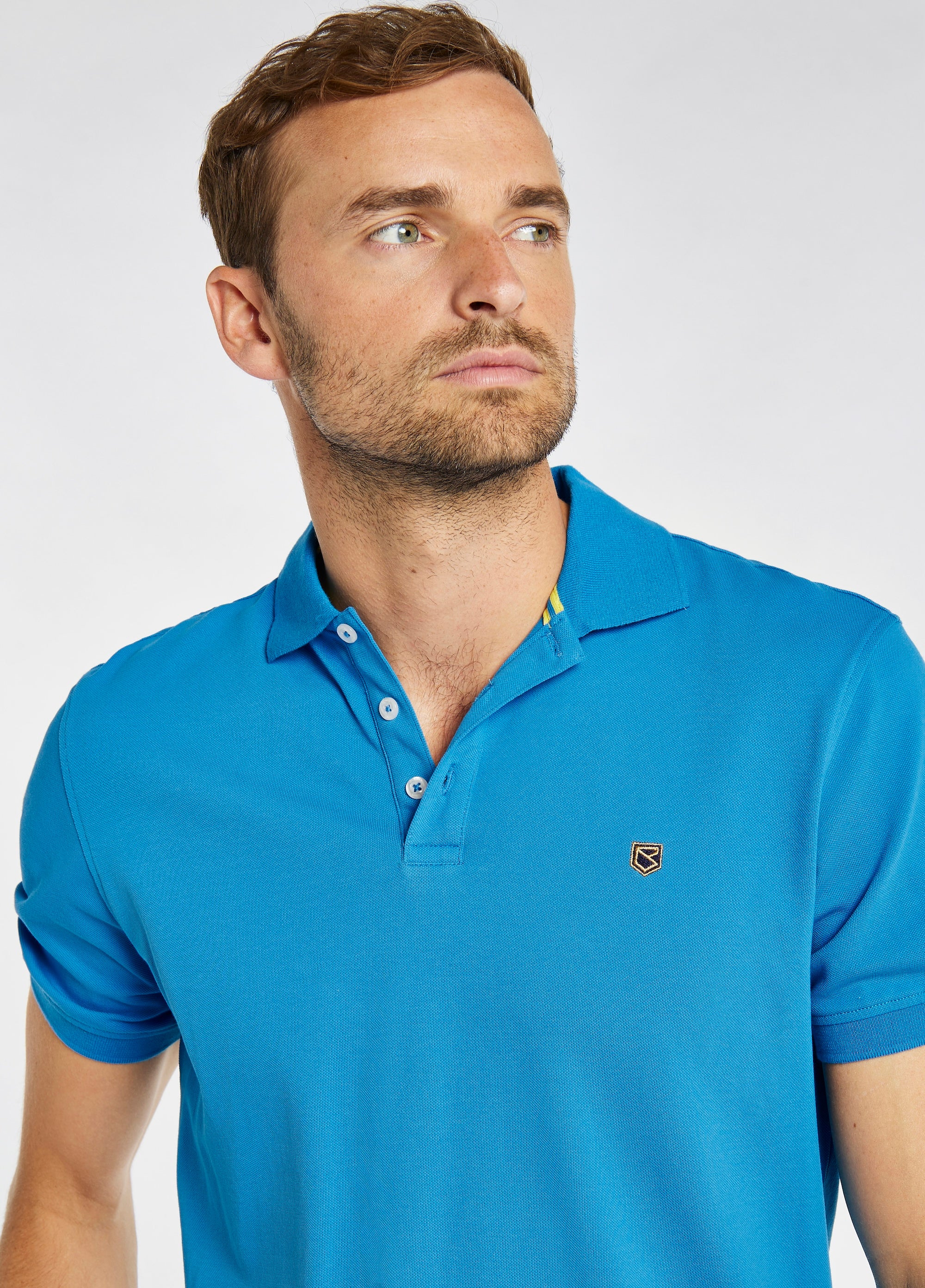 Quinlan 4-way Stretch Polo - Greek Blue