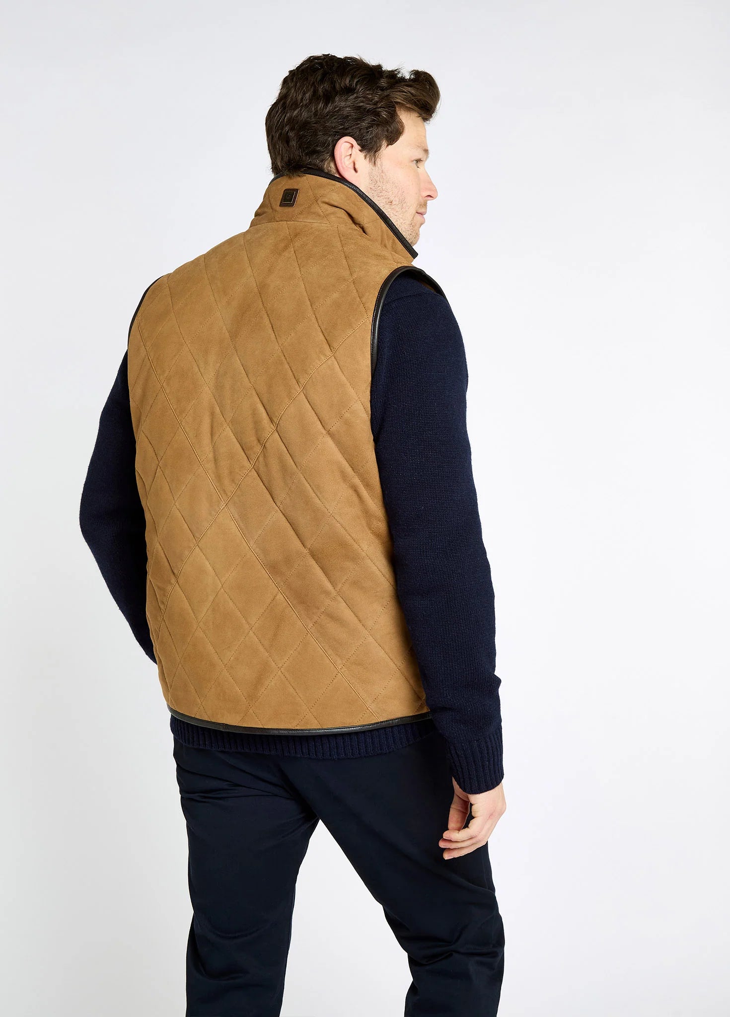 Bellamont Men's Goat suede gilet - Tan