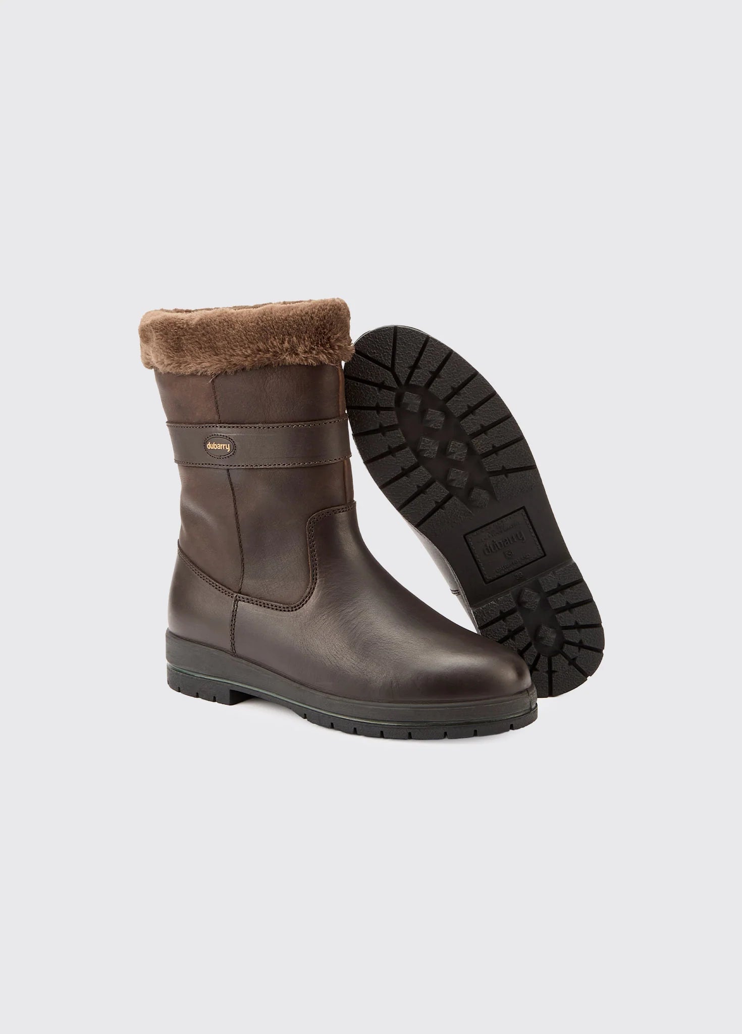 Foxrock Fur Lined County Boot - Mocha