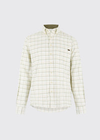 Drumcar Men’s tattersall check shirt - Dusky Green