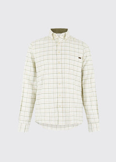 Drumcar Men’s tattersall check shirt - Dusky Green