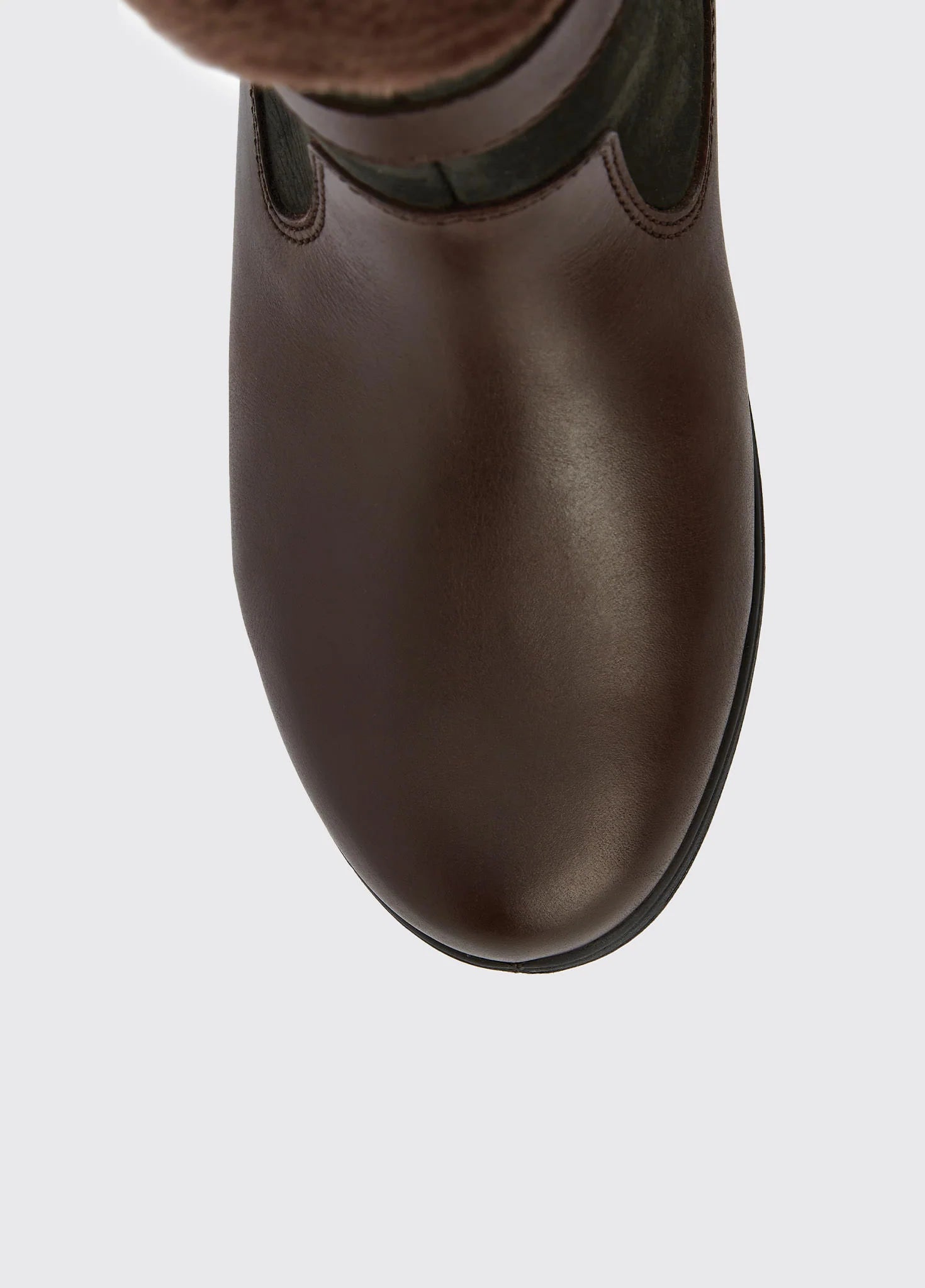 Foxrock Fur Lined County Boot - Black/Brown