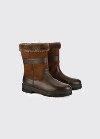 Foxrock Fur Lined County Boot - Walnut
