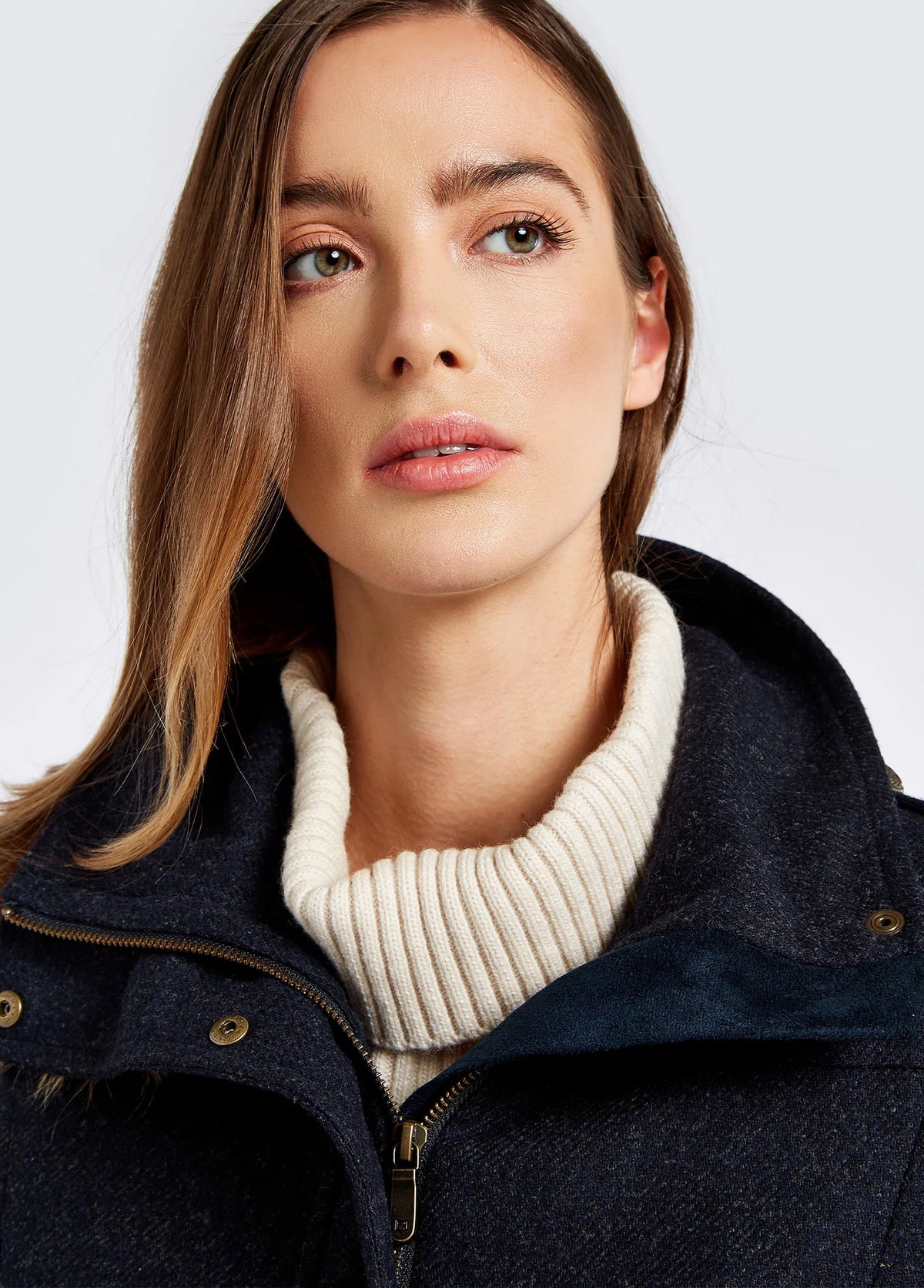 Hedgerow Tweed Coat - Navy