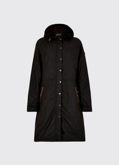 Redington Ladies Long Wax Coat - Black