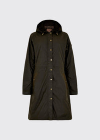 Redington Ladies Long Wax Coat - Verdigris