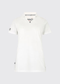 Seville Women’s V-neck Polo - White