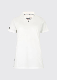 Seville Women’s V-neck Polo - White