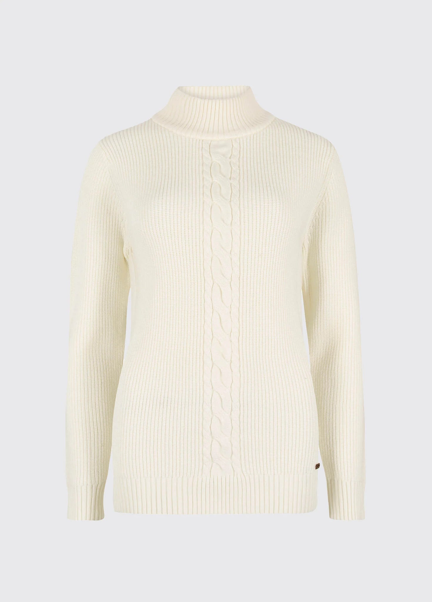 Lennon Women's sweater with mock neck- Chalk