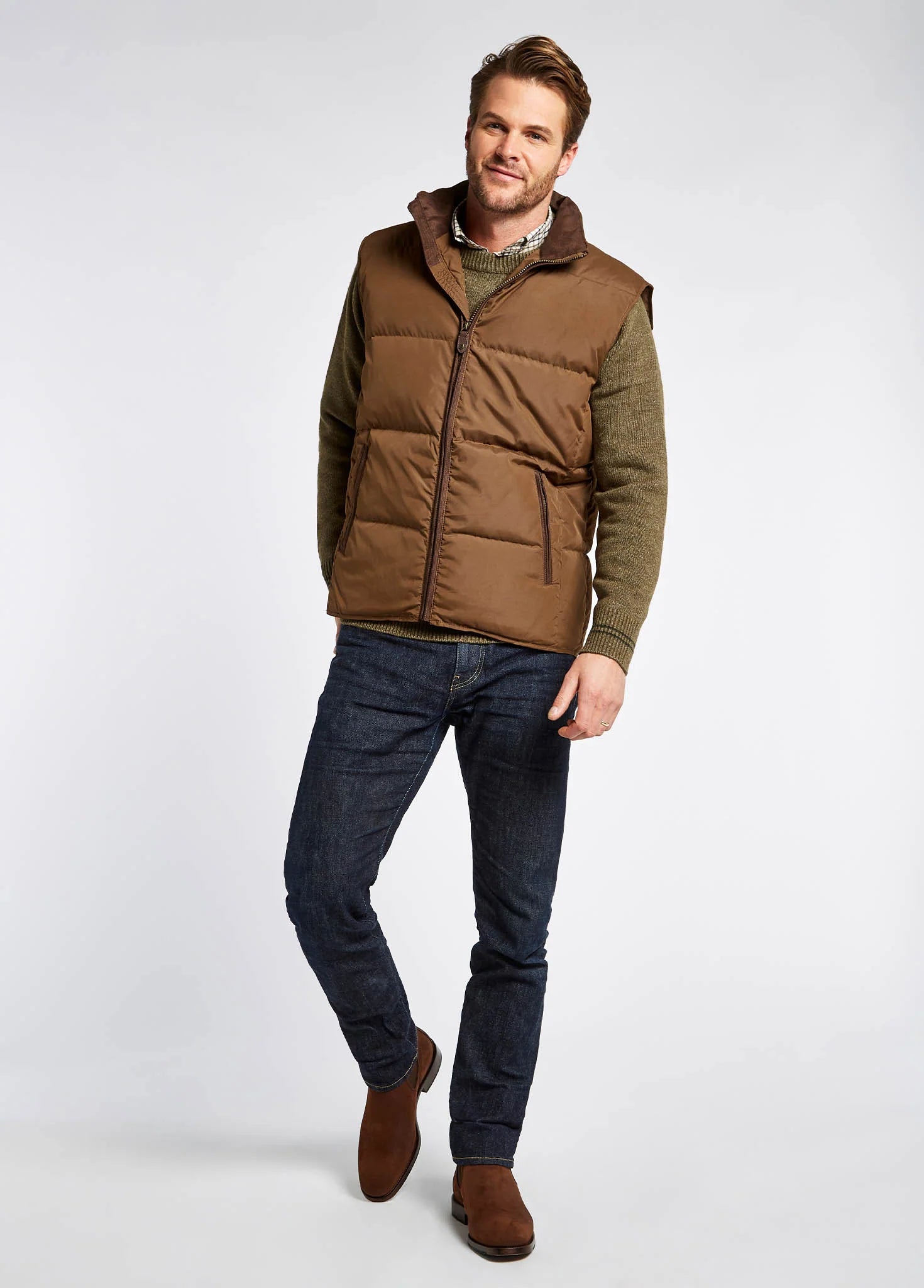 Graystown Down Gilet - Walnut