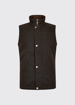 Mayfly Men's Waxed Cotton Vest - Java