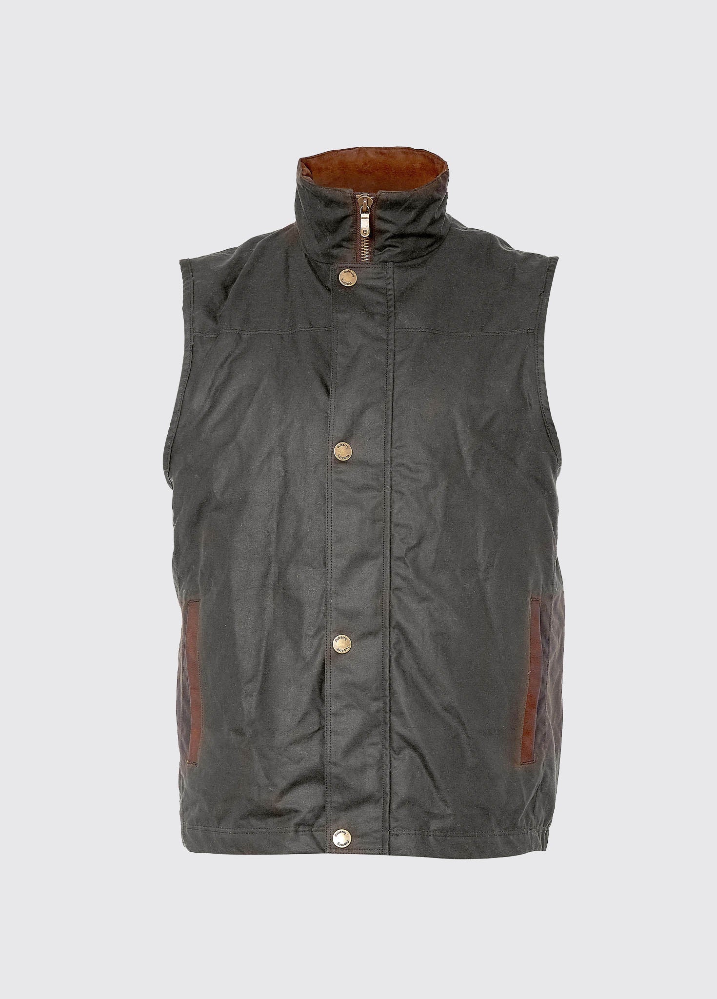 Mayfly Men's Waxed Cotton Vest - Olive