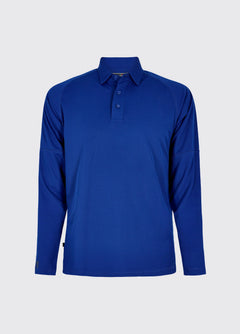 Piraeus Men's Long Sleeve Technical Polo - Ultra Marine