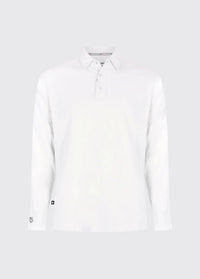 Piraeus Men's Long Sleeve Technical Polo - White