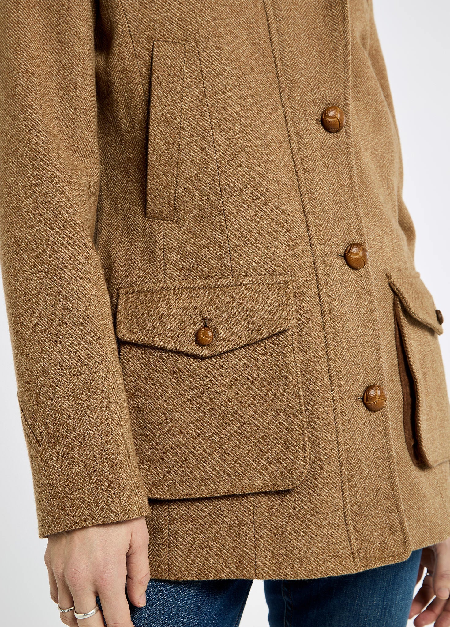 Willow Women's tweed utility jacket - Camel Twill