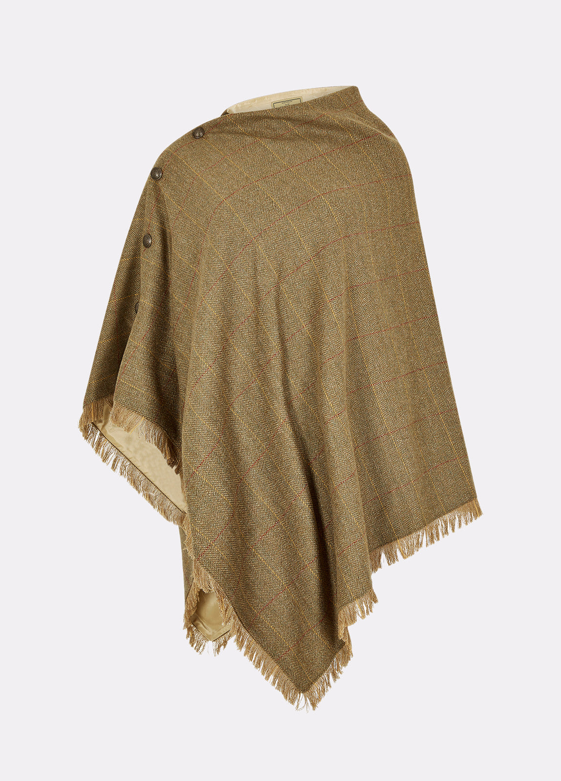 Hazelwood Tweed Poncho - Elm