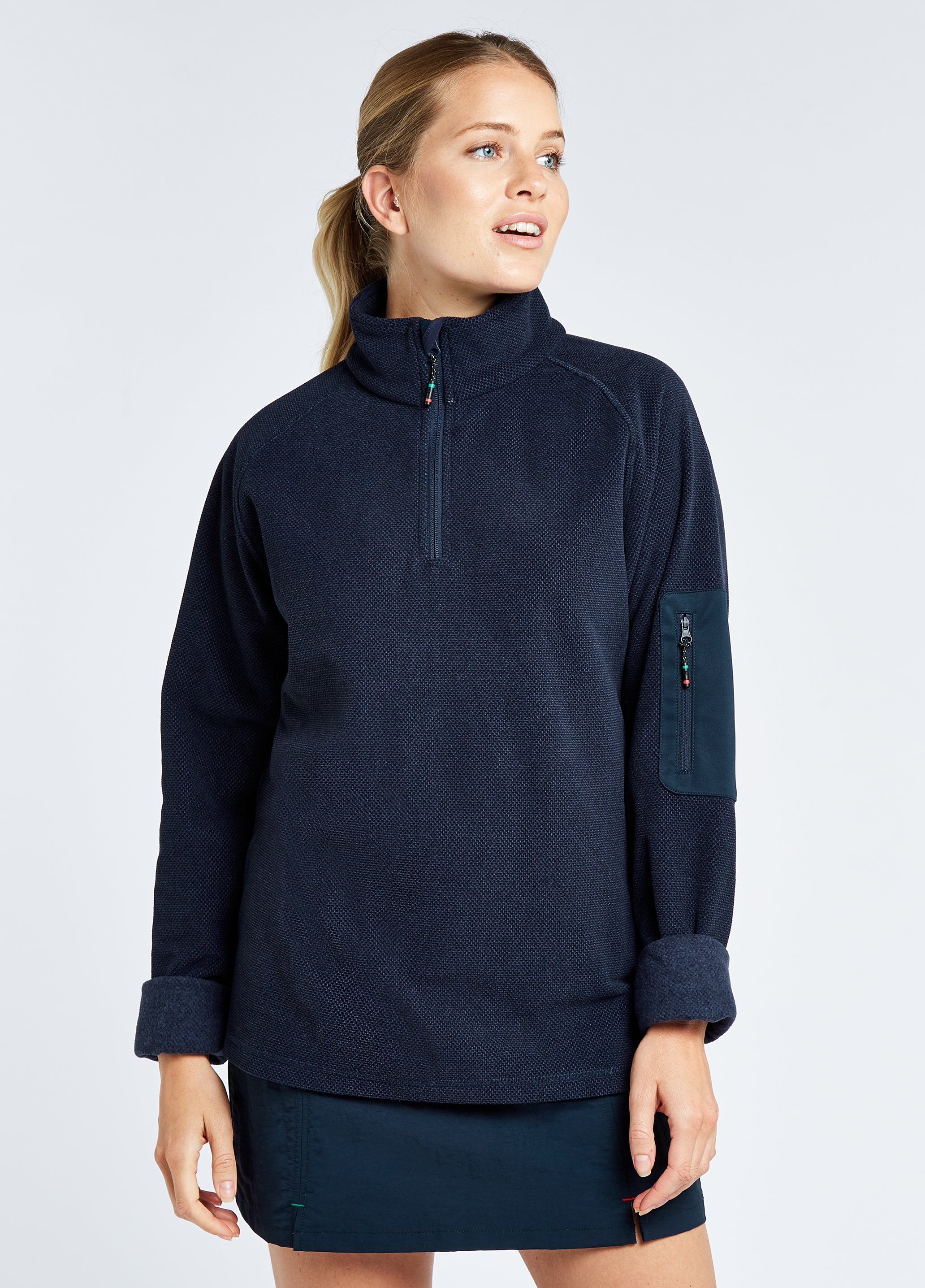 Monaco Unisex Quarter-zip Fleece - Navy