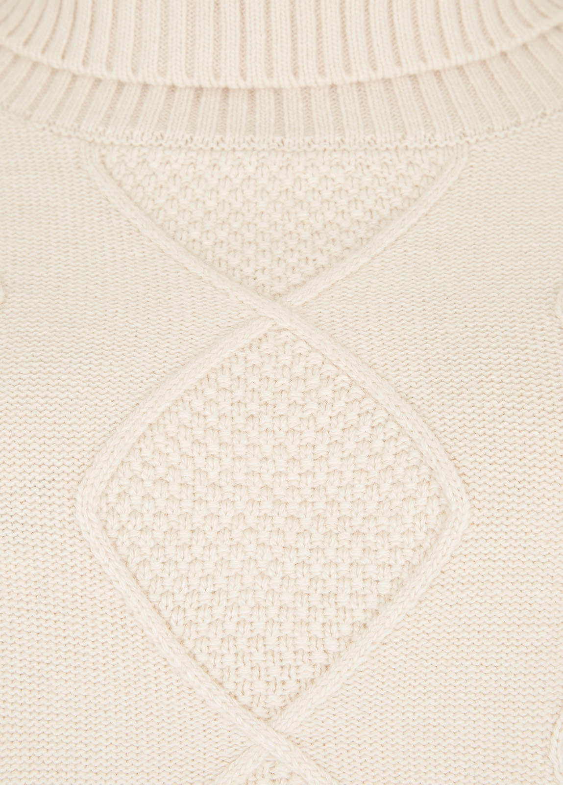 Belleek Chunky Roll Neck Sweater - Chalk