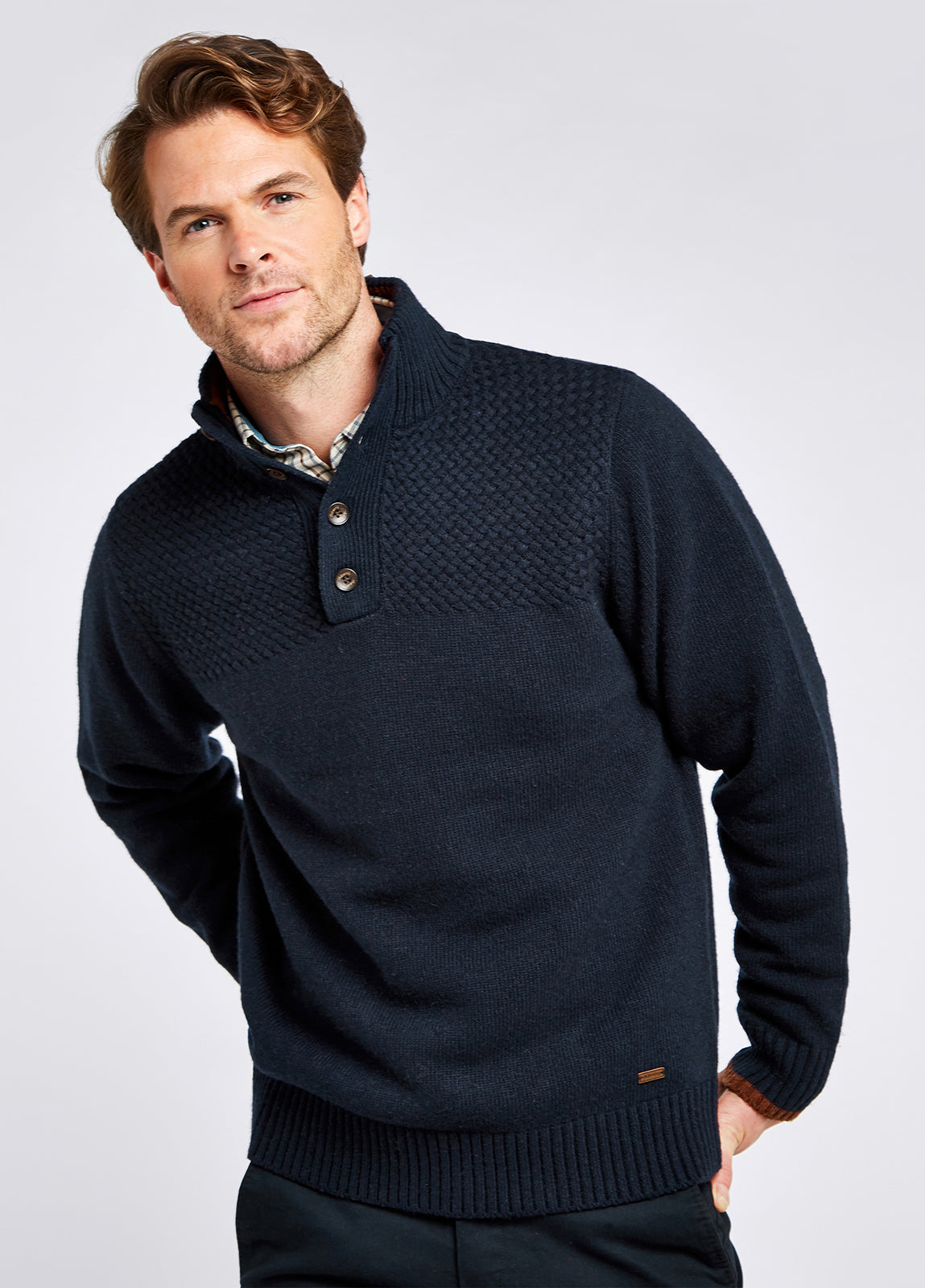 Roundwood Knitted Sweater - Navy