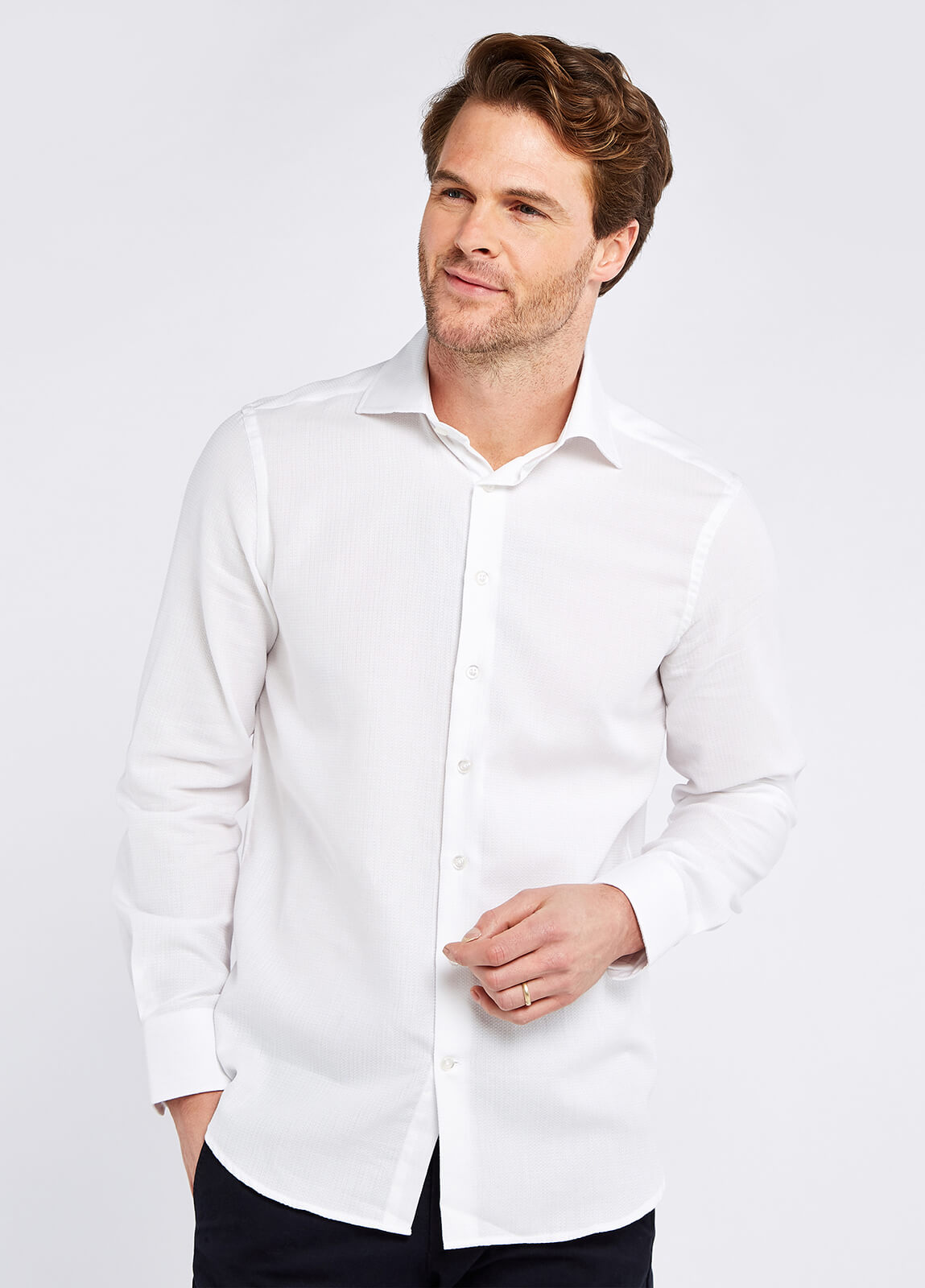 Herbert Tailored Fit Shirt - White